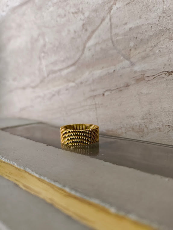Gold Mesh Chain Ring