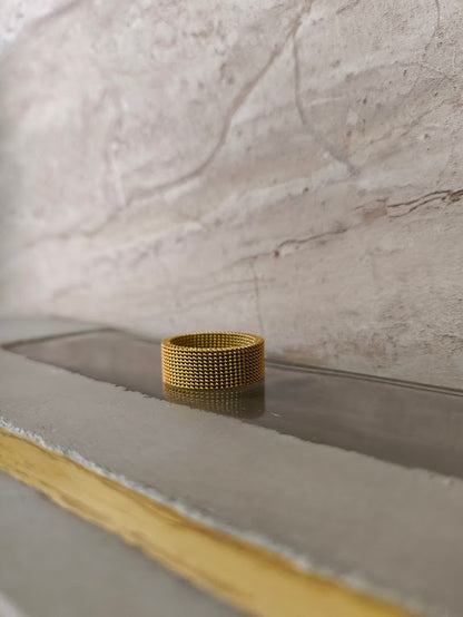 Gold Mesh Chain Ring